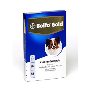 Bolfo GOLD hond  40 tot 4 kg 4 pipet