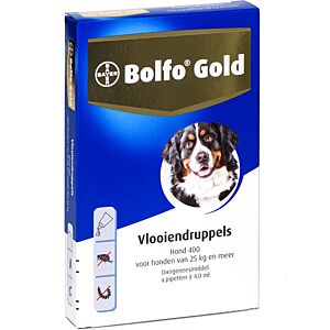 Bolfo GOLD hond 400, > 25 kg 4 pipet