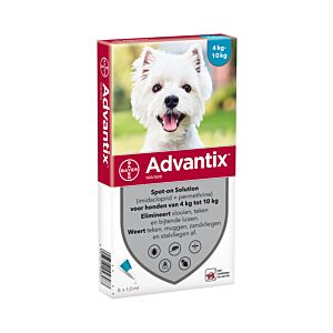 Advantix 100 Spot on hond 4-10 kg 6 pipet
