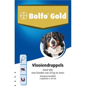 Bolfo GOLD hond 400, > 25 kg 2 pipet