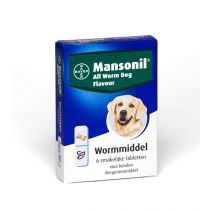 Mansonil All Worm Dog 6 tabletten
