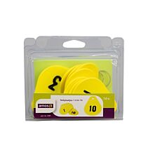 Nekplaatjes flexi 1 t/m 10 geel