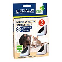 Edialux Muizen en Ratten Ultrasonic Defend 3 stuks