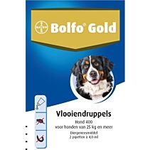 Bolfo GOLD hond 400, > 25 kg 2 pipet