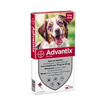 Advantix 250 Spot on hond 10-25 kg 6 pipet