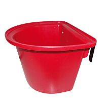 Voerbak met ophangbeugel rood