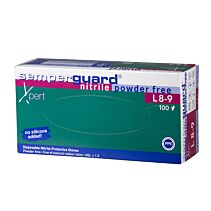 Melkershandschoenen Semperguard nitril  poedervrij maat L 100 stuks